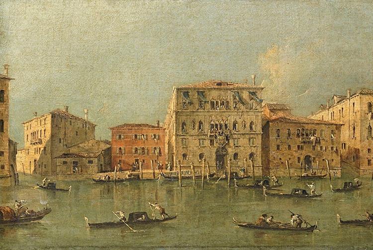 Francesco Guardi View of the Palazzo Loredan dell'Ambasciatore on the Grand Canal china oil painting image